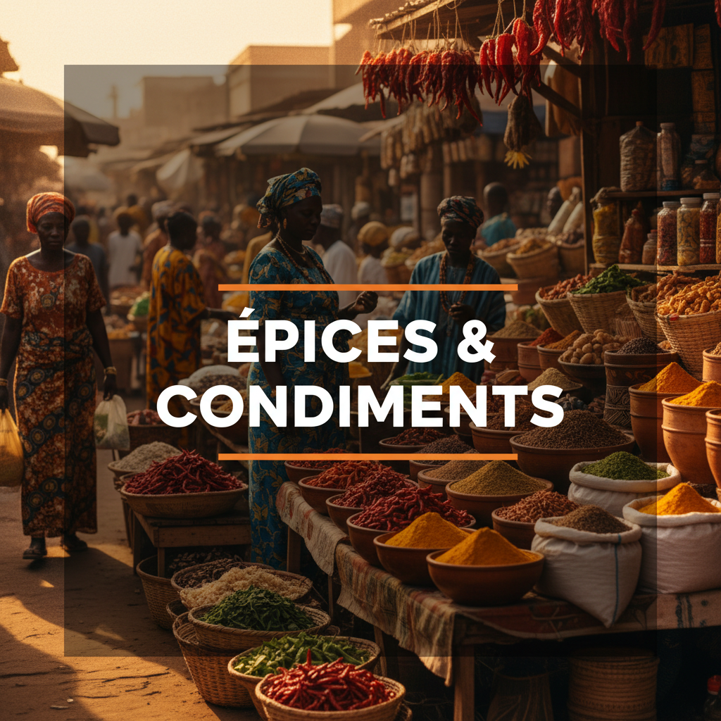 Épices africaines colorées pour cuisiner des plats traditionnels – MARKET Les Saveurs d'Afrik
