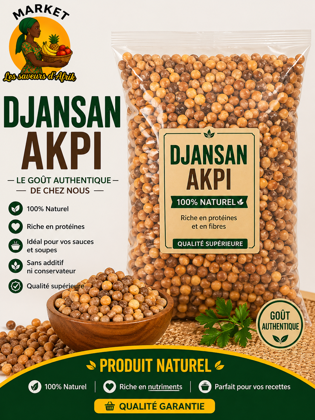 Djansan Akpi – Graine 100% Naturelle Riche en Protéines