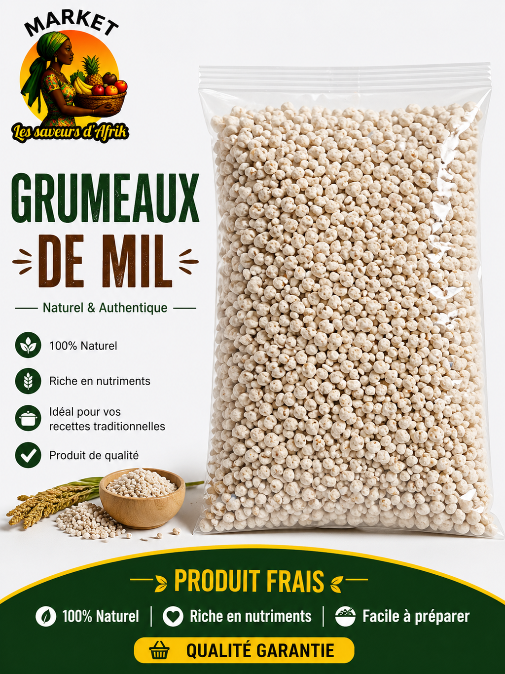 Grumeaux de Mil – Produit Naturel & Authentique