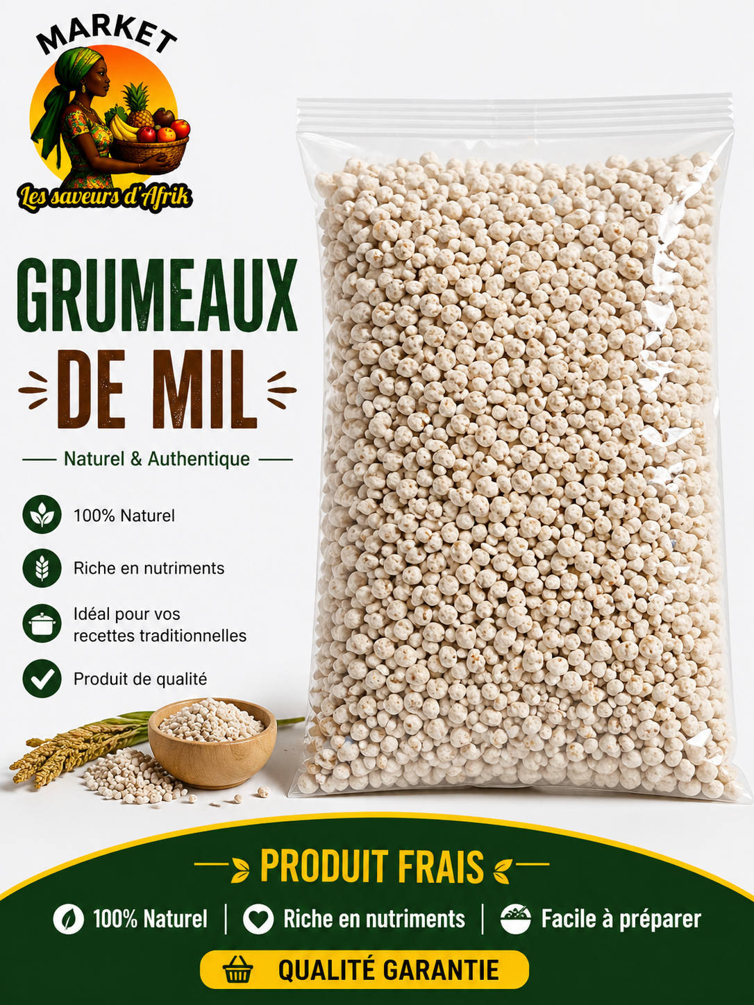 Grumeaux de Mil – Produit Naturel & Authentique