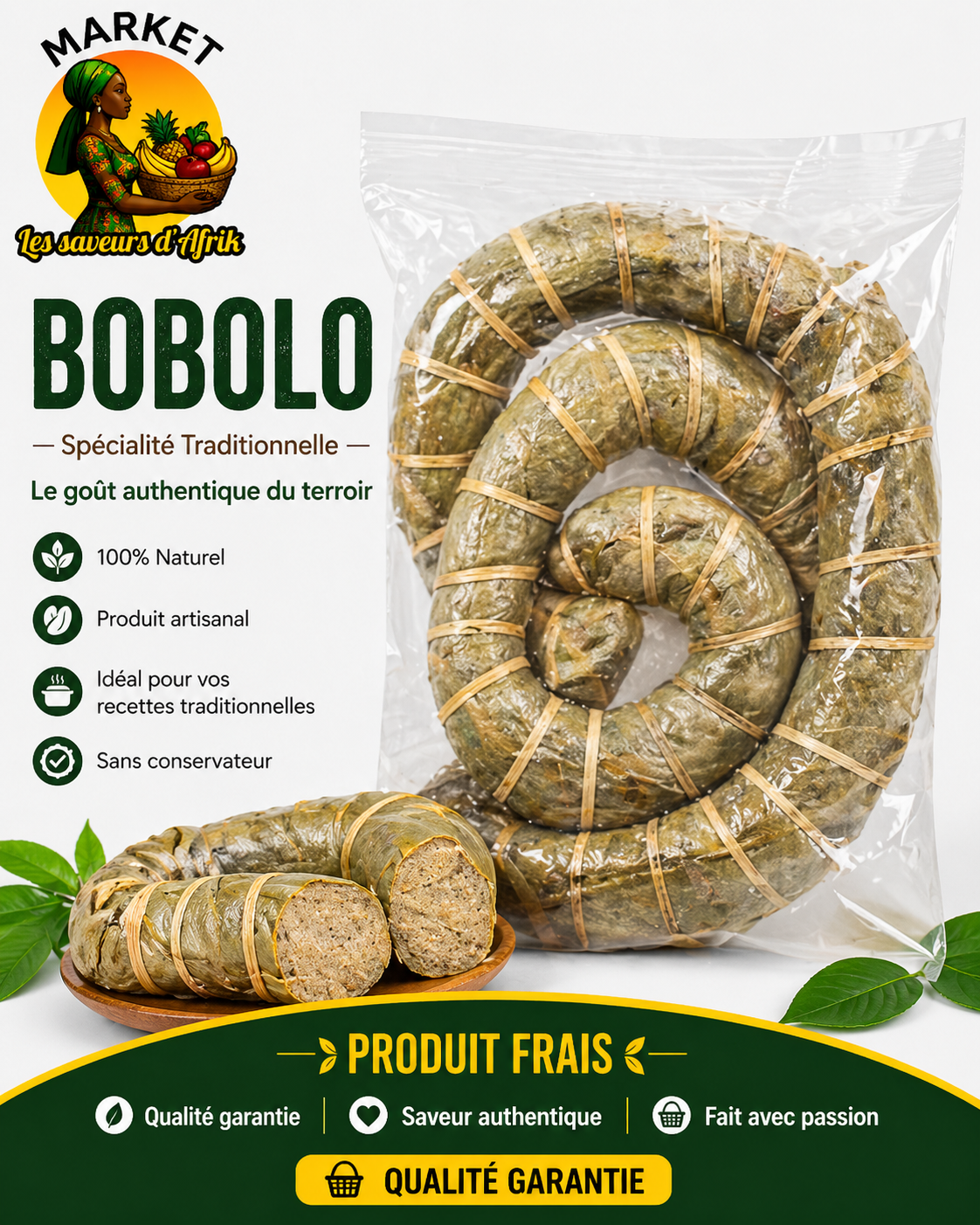 Bobolo - Pain de Manioc Camerounais