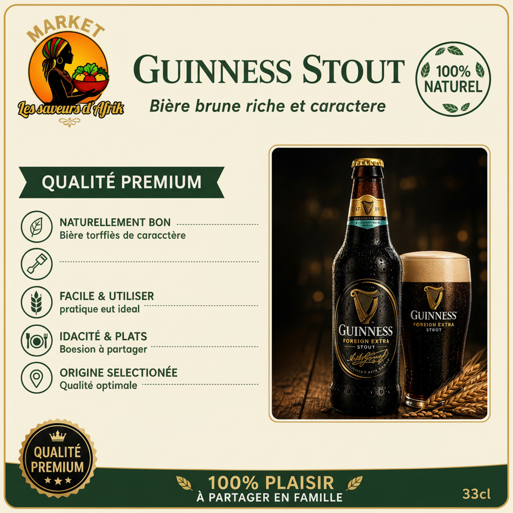 Guinness Stout - sans traits noirs