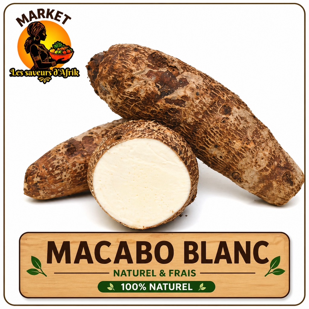 Macabo Blanc – Tubercule Africain Naturel & Frais 100% Naturel