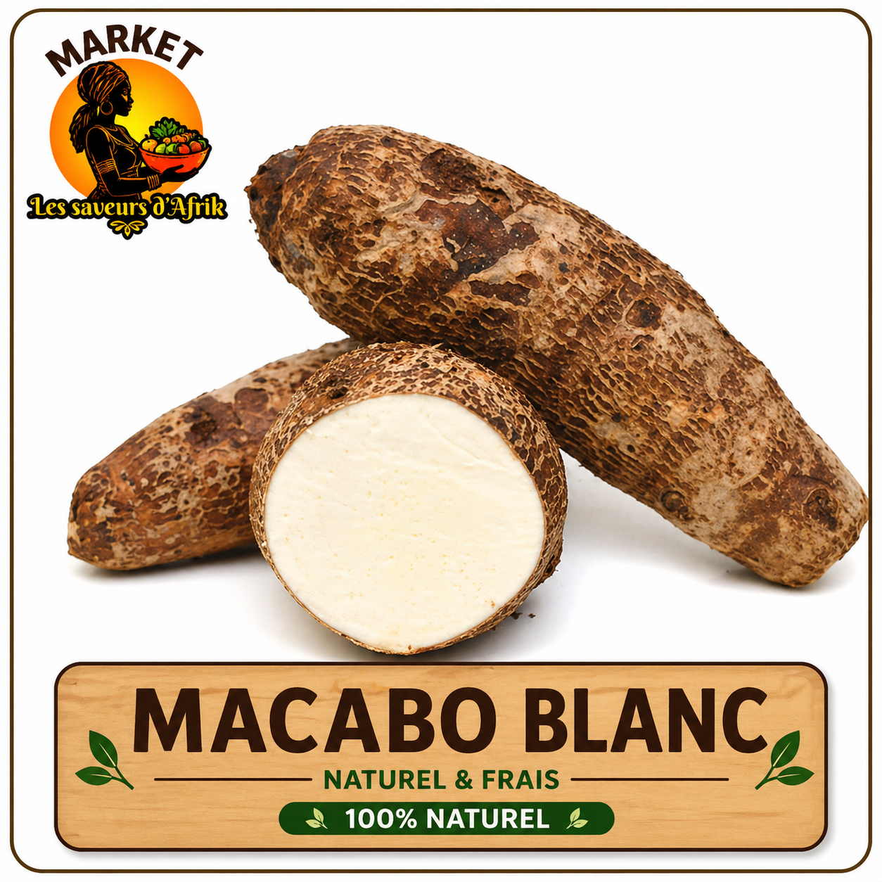 Macabo Blanc – Tubercule Africain Naturel & Frais 100% Naturel
