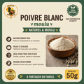 Poivre Blanc Moulu – Affiche produit